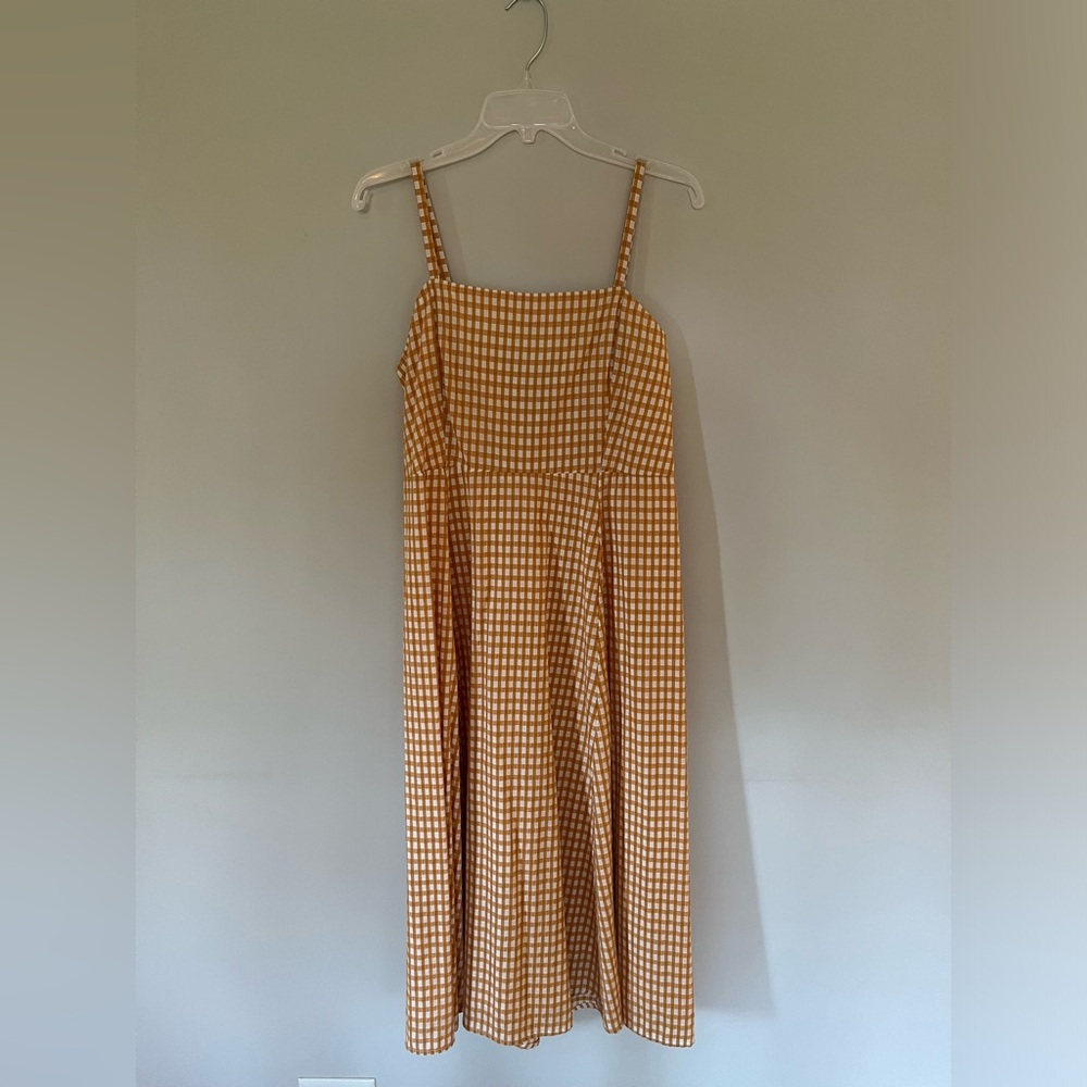 Orange Gingham Gap Dress, Size 6, New